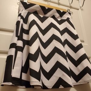 Charlotte Russe zebra strip mini skirt